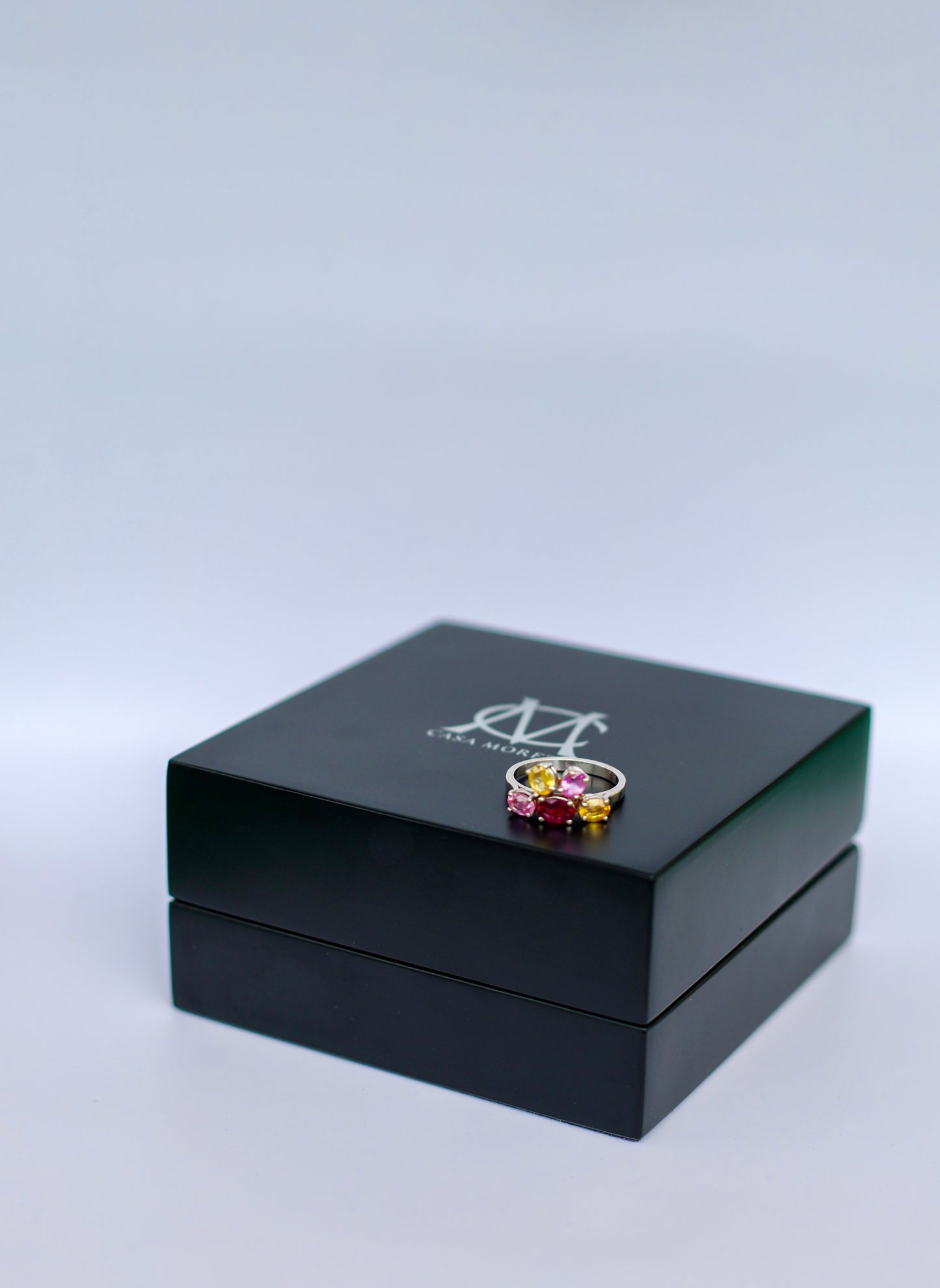 Bague Grenat & Saphirs
