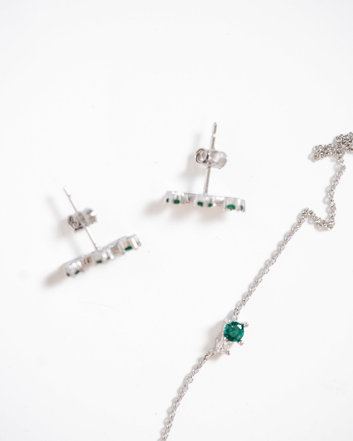 Pack Élégance Argent – Collier + Boucles