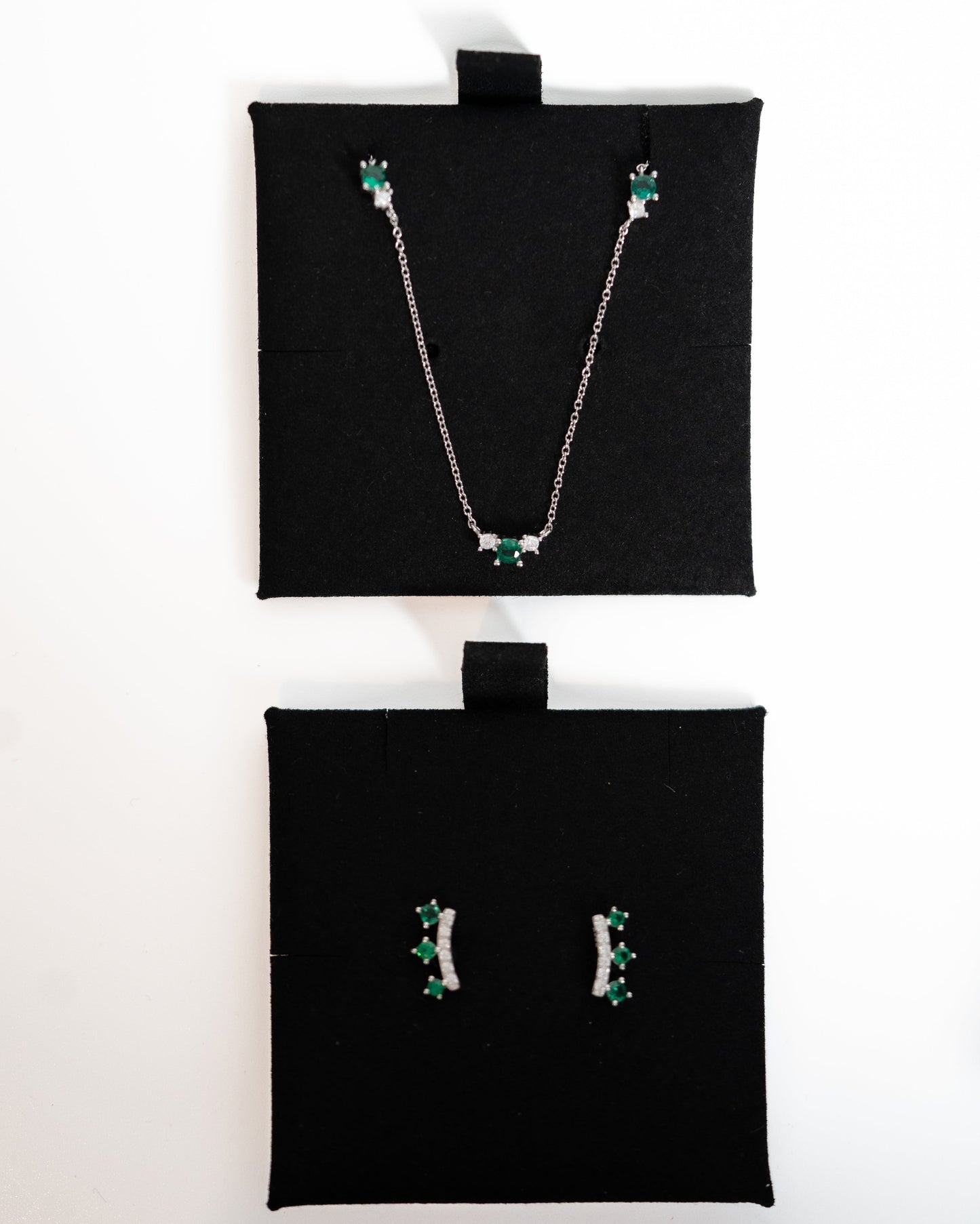 Pack Élégance Argent – Collier + Boucles