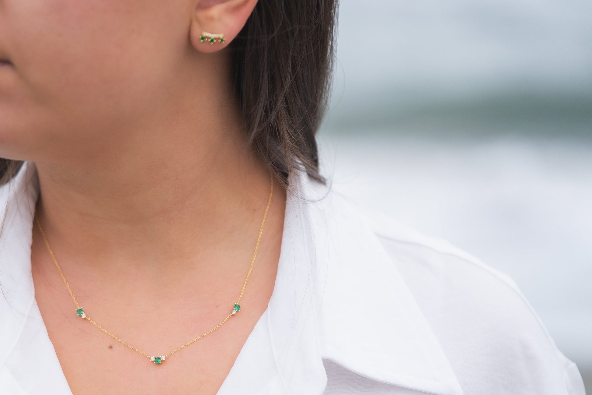 Parure Bijoux Or 18K Élégante – Collier & Boucles Femme Luxe