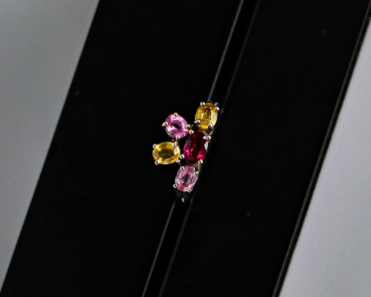 Bague Grenat & Saphirs