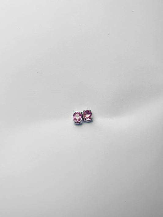Boucles d’oreilles en saphir rose