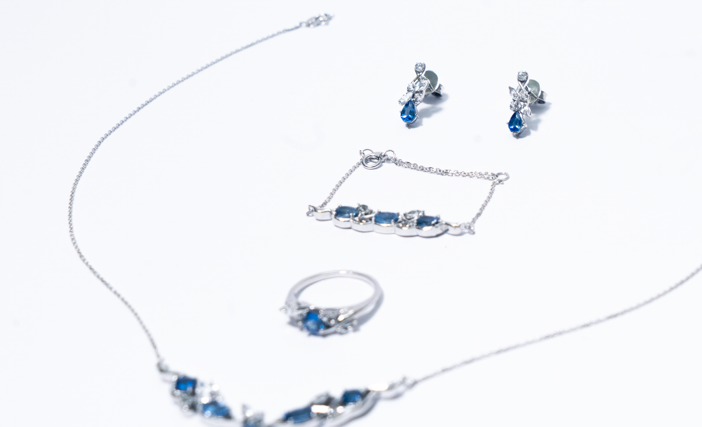 Parure Or Blanc & Saphir - RIVA AZZURA